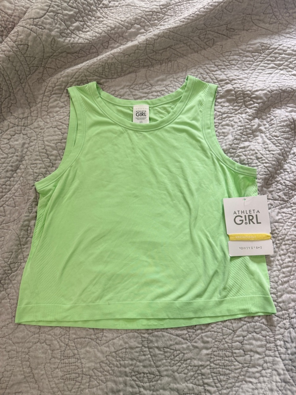 Athleta Girl Light Green Tank Top